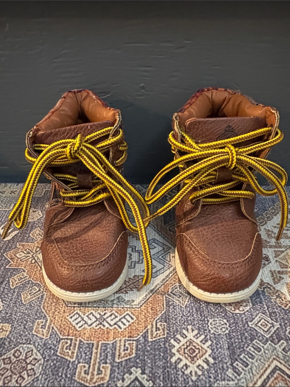Mexx Kids Brown Plaid Lace-Up Boots